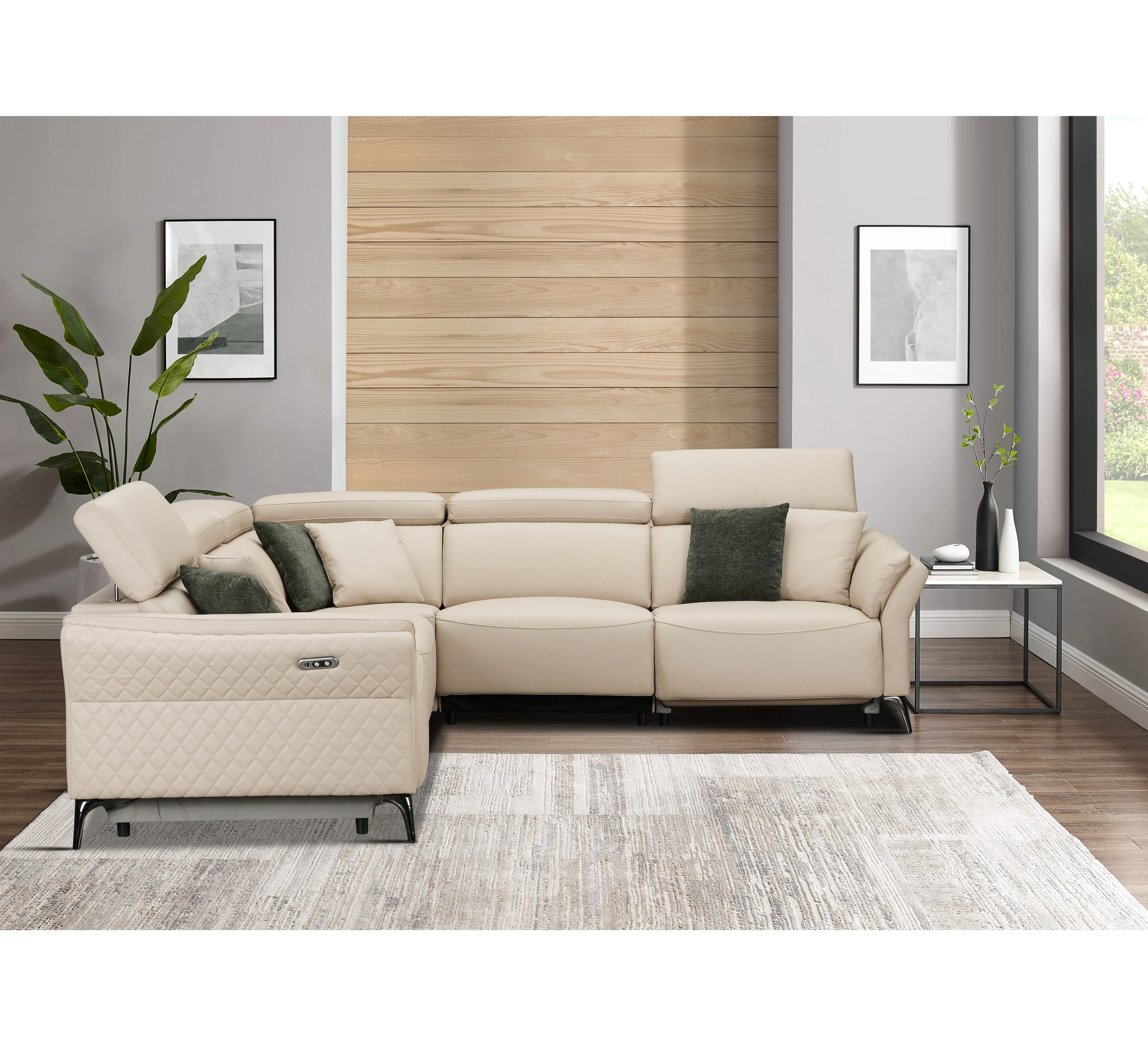 Milan Electric Corner Suite (Cream) - Image 2
