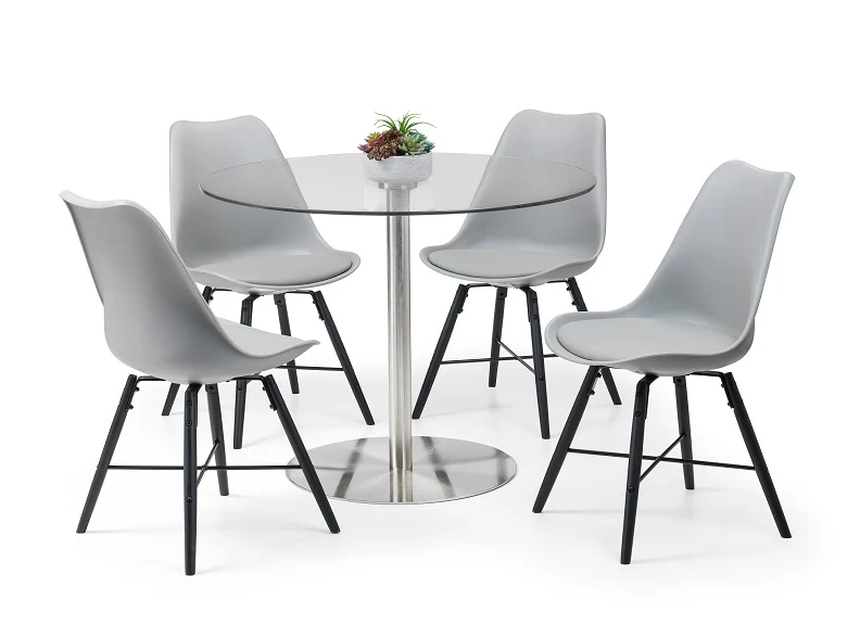 Milan Round Glass Pedestal Table (JBN)