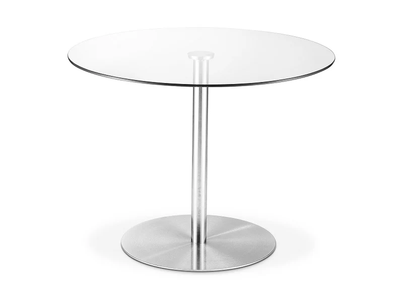 Milan Round Glass Pedestal Table (JBN) - Image 2
