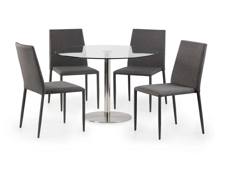 Milan Round Glass Pedestal Table (JBN) - Image 3