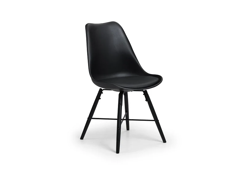 Milan Round Glass Table & Kari Chair Set – Clear Glass Top with Brushed Steel Base - Image 6