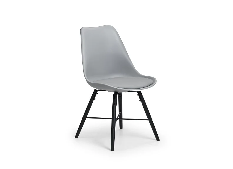 Milan Round Glass Table & Kari Chair Set – Clear Glass Top with Brushed Steel Base - Image 7