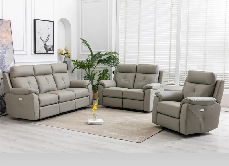 Milano Powered Electric Sofa Suite – Leather Upholstery with USB Ports - Image 10