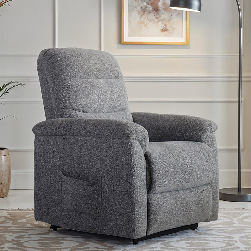Millie Lift and Rise Chair – Grey Upholstered with Dual Motor Support - Image 3
