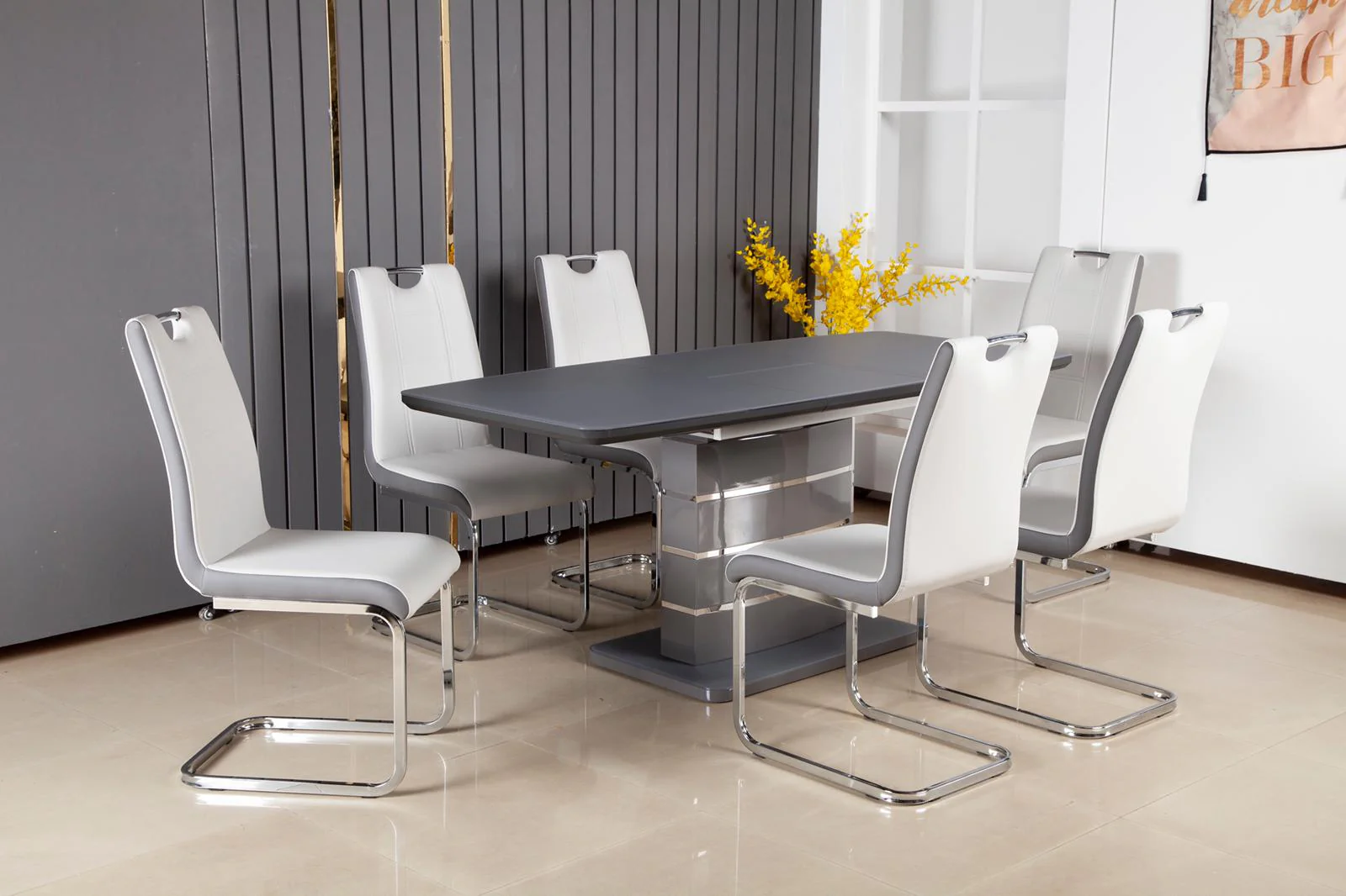 Modena Extension Table Dark Grey - Image 5