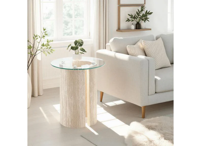 Modena Glass Lamp Table