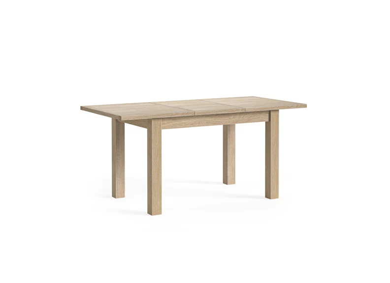 Modern Country Oak Dining Set – Large Extending Table with 4 White Boucle Chairs - Image 3