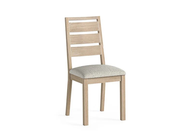 Modern Country Oak Dining Set – Large Extending Table with 4 White Boucle Chairs - Image 7