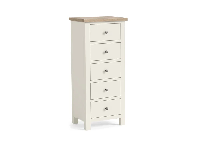 MODERN COUNTRY COCONUT 5 DRAWER TALL CHEST