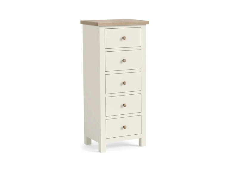MODERN COUNTRY COCONUT 5 DRAWER TALL CHEST - Image 2