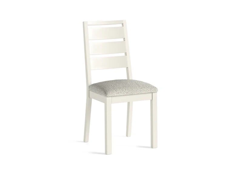 Modern Country Coconut Dining Chair – Oak Frame with Off-White Boucle Seat (BOUNCLE WHITE)