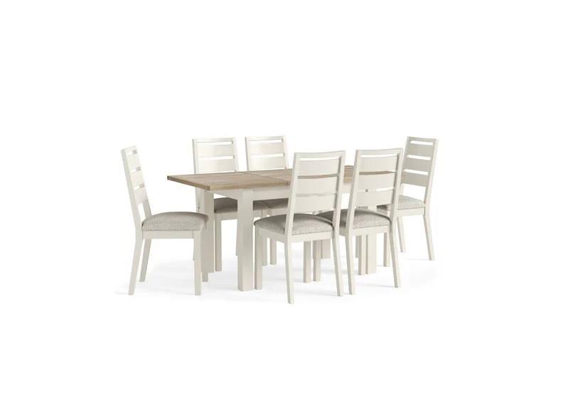 Modern Country Coconut Dining Chair – Oak Frame with Off-White Boucle Seat (BOUNCLE WHITE) - Image 2