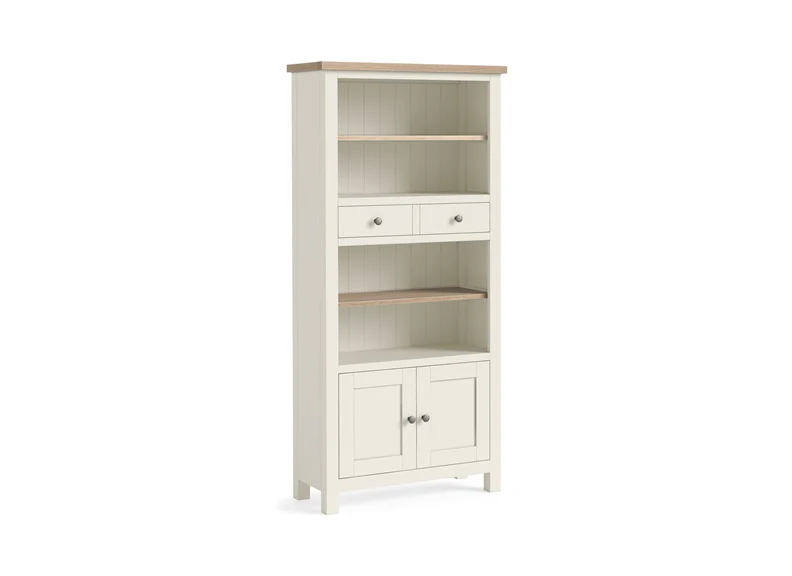 Modern Country Coconut Display Unit – Oak with Off-White Finish 800mm - Image 2
