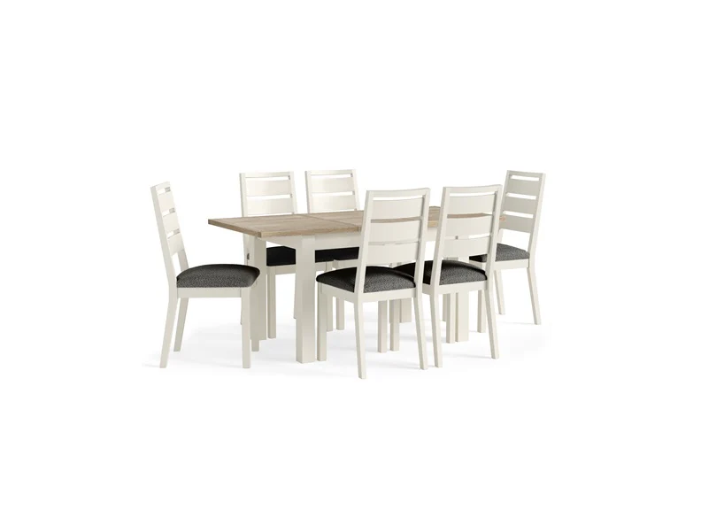 MODERN COUNTRY COCONUT EXTENDING DINING TABLE - Image 3