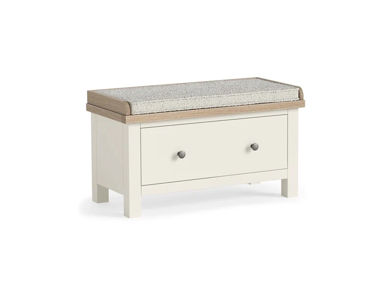 MODERN COUNTRY COCONUT HALLWAY BENCH WITH DRAWER (PRE-ORDER FOR JULY)