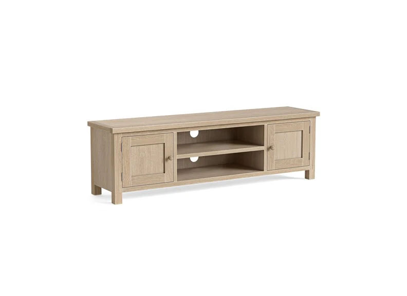 Modern Country Oak Extra Large Rectangular TV Stand - Image 3
