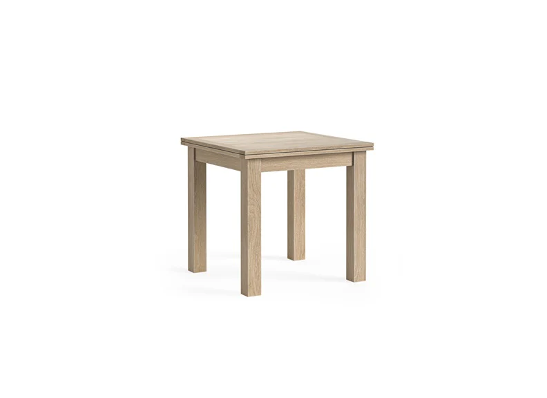 Modern Country Oak Flip Top Table – Whitewashed Finish 850mm - Image 2
