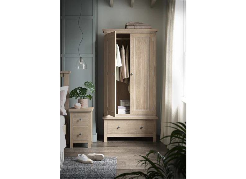 Modern Country Oak Gents Wardrobe – Spacious & Elegant - Image 5