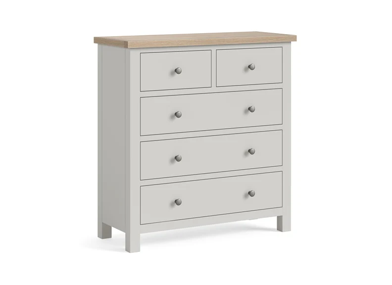 MODERN COUNTRY GREY CHEST 2 OVER 3