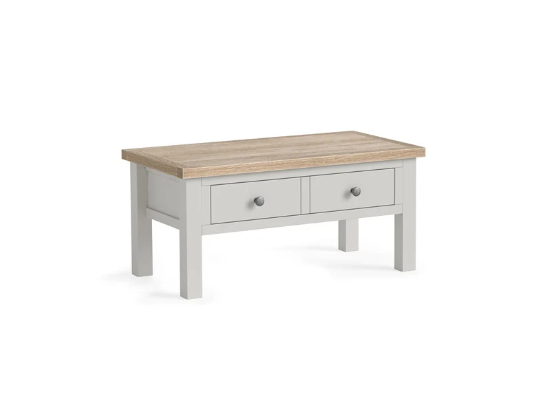 MODERN COUNTRY GREY COFFEE TABLE WITH DRAWER ONLY - Image 3