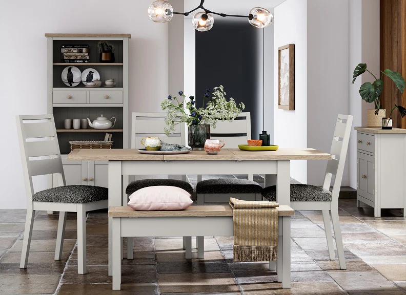 MODERN COUNTRY GREY DINING CHAIR