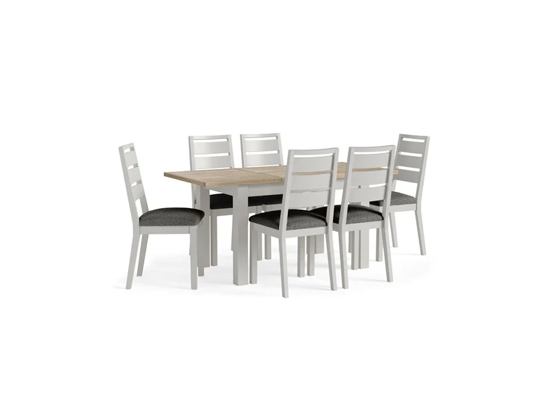 MODERN COUNTRY GREY DINING CHAIR - Image 3
