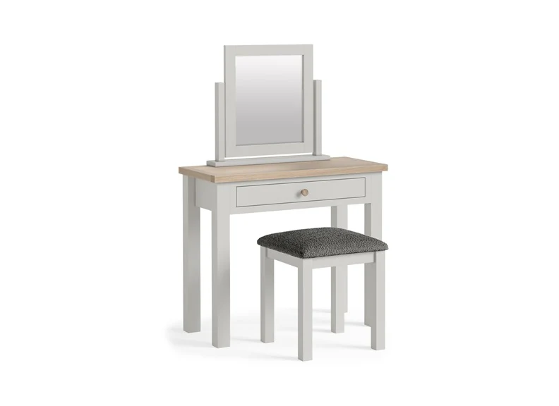 MODERN COUNTRY GREY SINGLE DRAWER DESK - Image 4