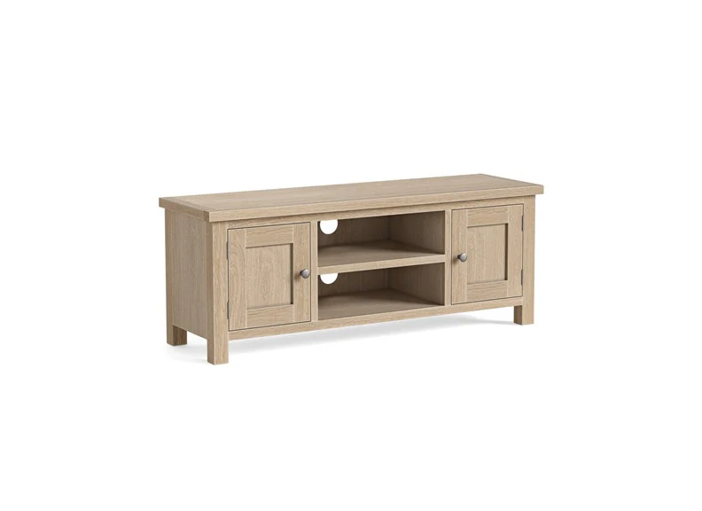 Modern Country Oak Large Rectangular TV Stand - Image 2