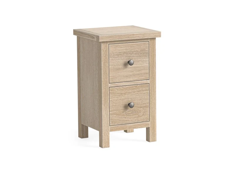 Modern Country Oak Narrow Bedside Table – Space-Saving Elegance
