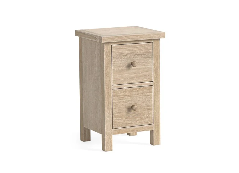 Modern Country Oak Narrow Bedside Table – Space-Saving Elegance - Image 2