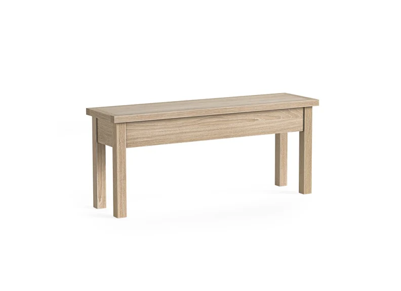 MODERN COUNTRY OAK SHALLOW STORAGE BENCH - Image 2