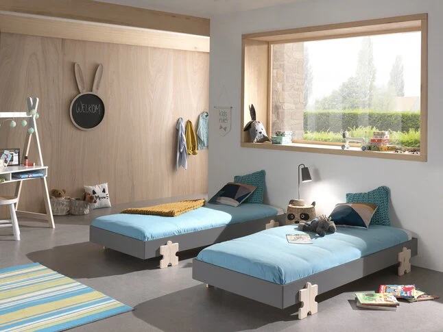 Modulo Puzzle Bed – Stackable Design for Space Saving 200x90 cm
