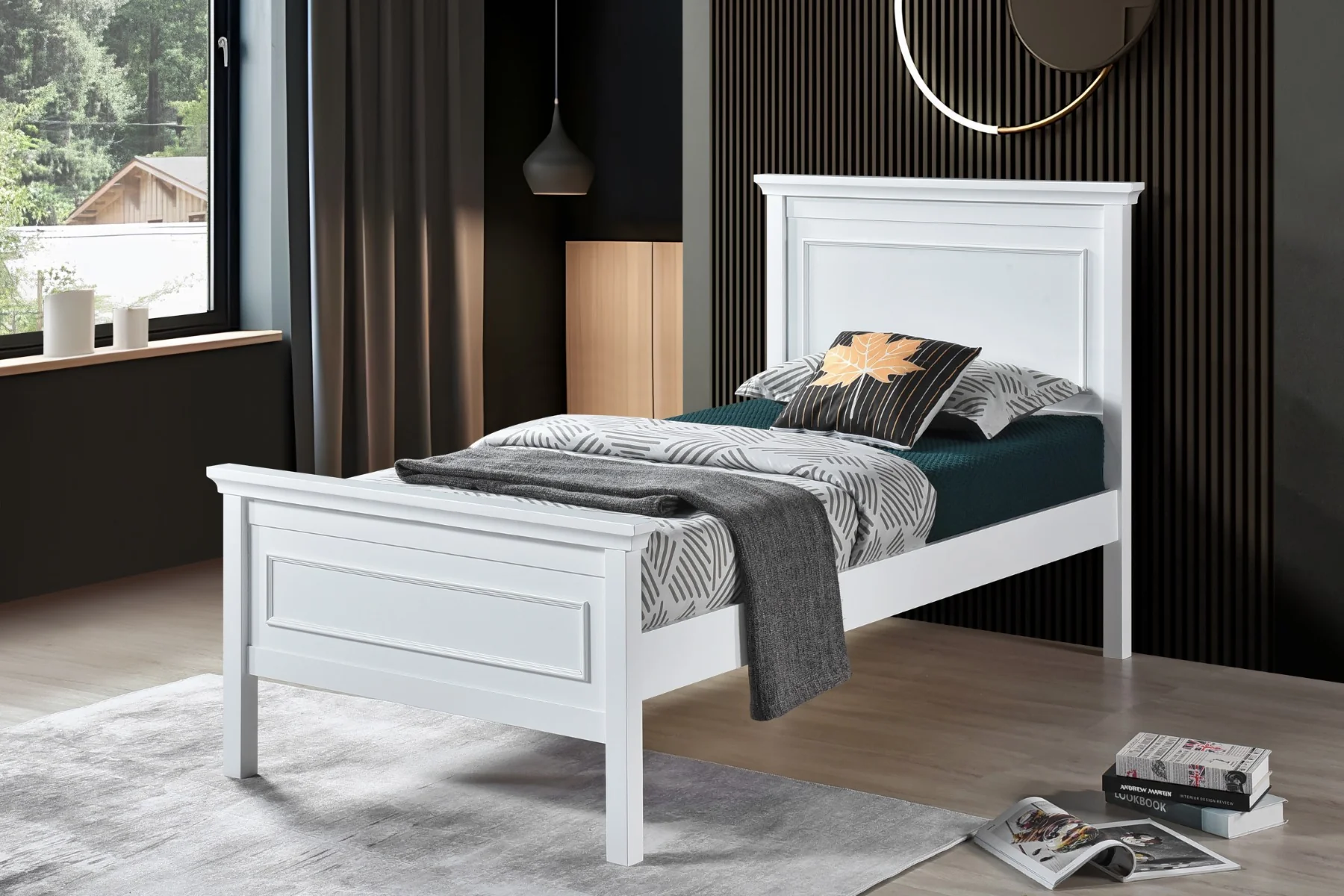 Molly 3 ft Bed – White Finish with Elegant Panel Detailing (PRE-ORDER FOR JUNE) - Image 2