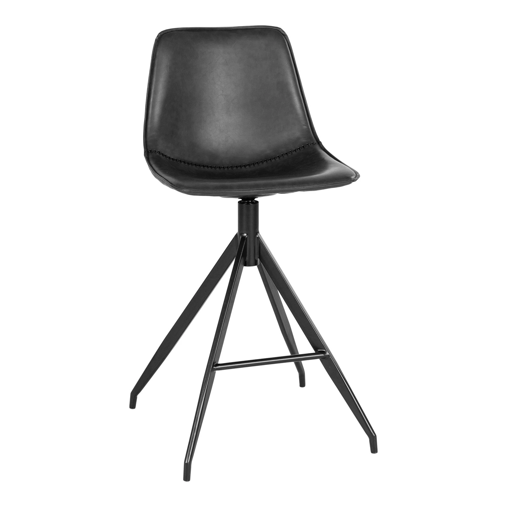 Monaco Counter Chair Option 2 – Black PU with Steel Frame - Image 2