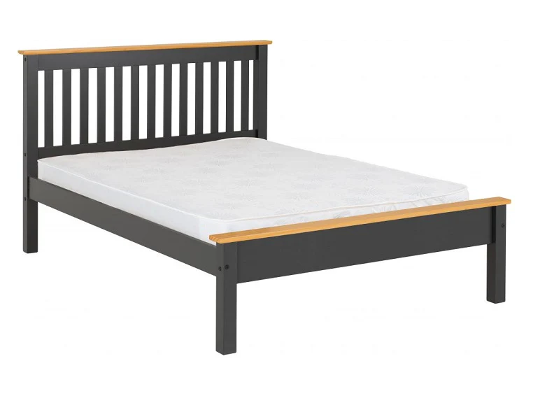 Monaco Low Foot Bed – Grey & Oak Finish - Image 7