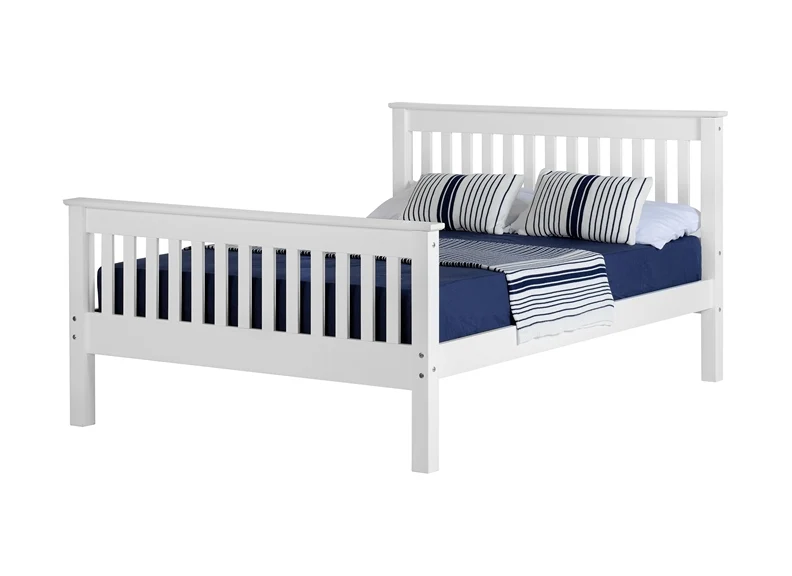 Monaco High & Low Foot Bedframes – White Painted Pine - Image 10