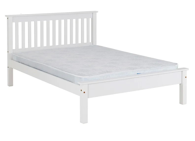 Monaco High & Low Foot Bedframes – White Painted Pine - Image 6