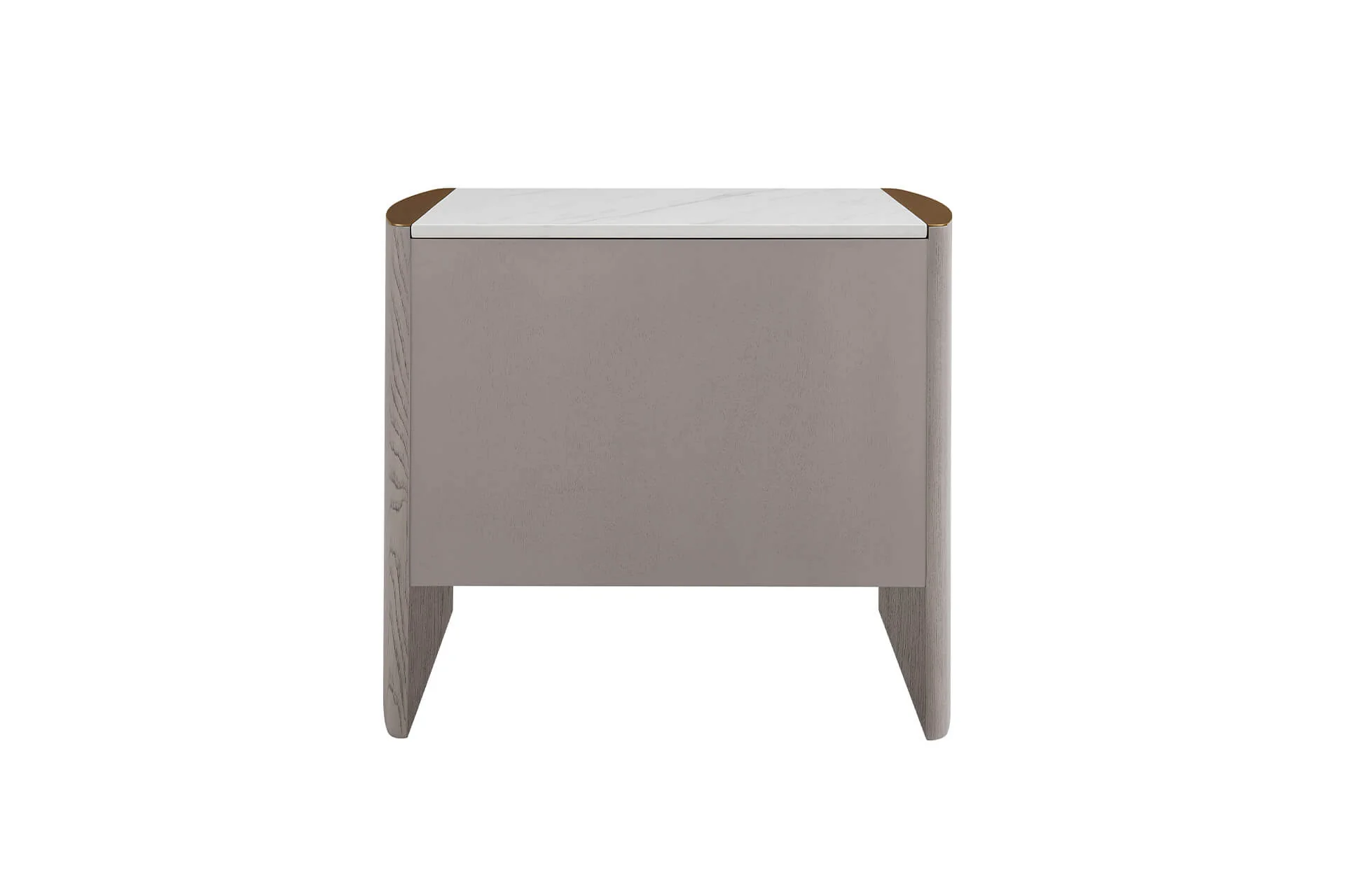 Mondello 2 Drawer Bedside Table – Washed Oak with Sintered Stone Top - Image 2