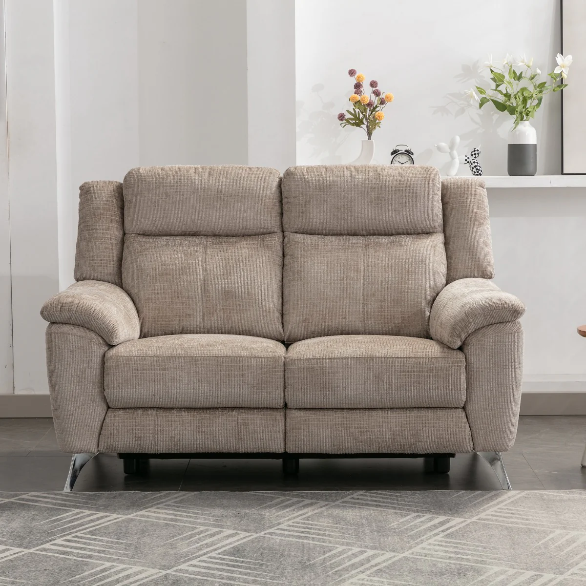 Monroe Electric 2 Seater – Beige Fabric with Adjustable Headrest