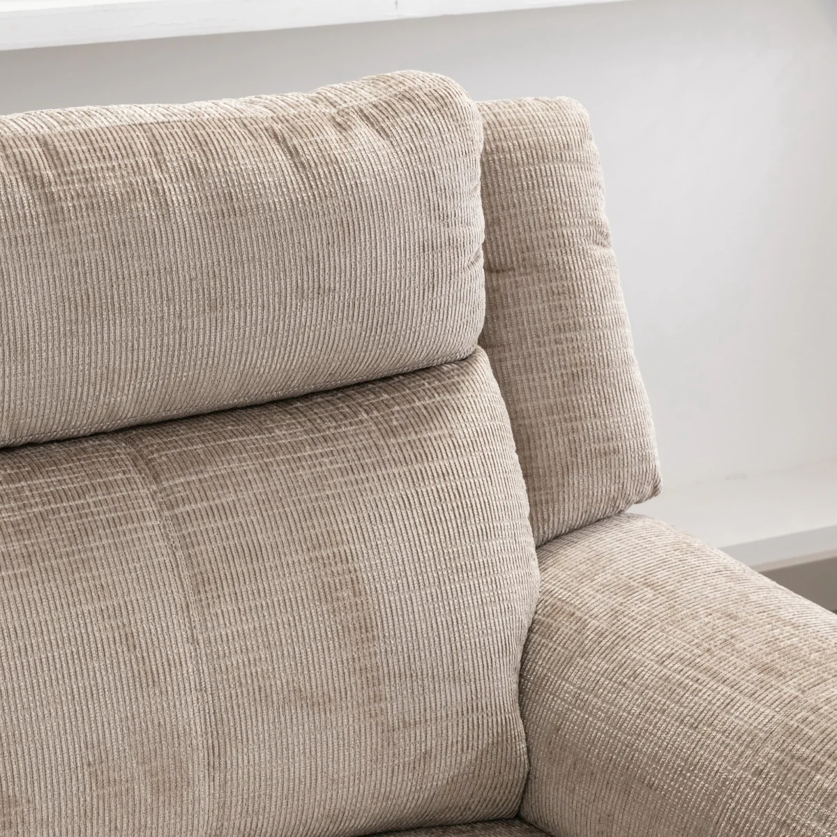 Monroe Electric Reclining Suite 3+1+1 – Fossil Fabric with Adjustable Headrest - Image 2