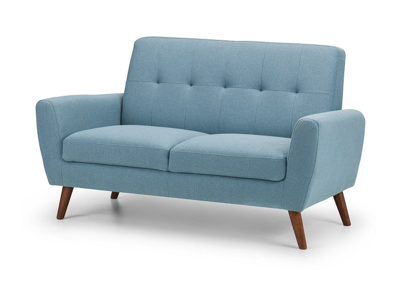 Monza Blue Retro Two Seat Sofa