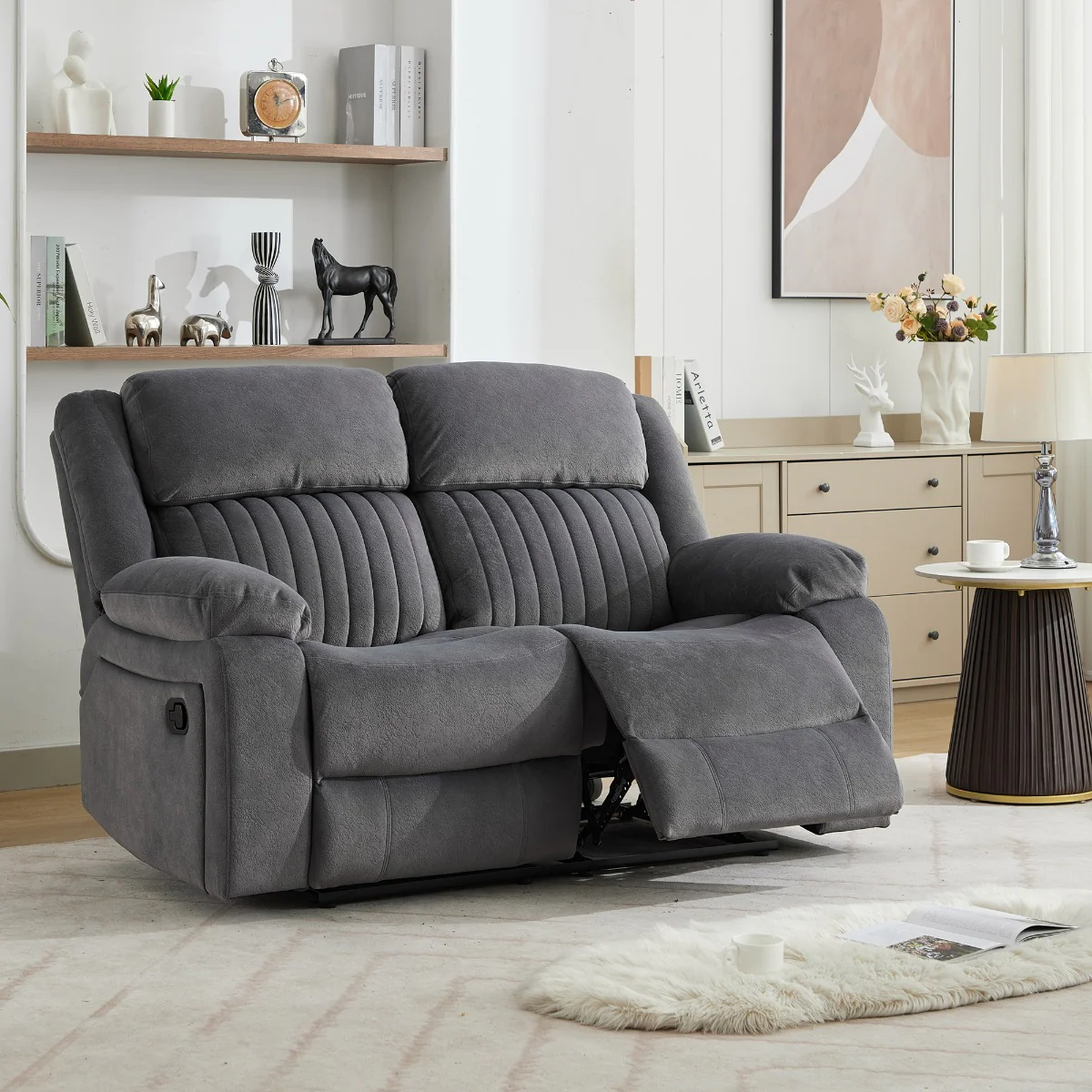 Morgan 3+2 Suite – Slate Grey Fabric with Pocket Sprung Seats (PRE-ORDER FOR SEPTEMBER) - Image 4