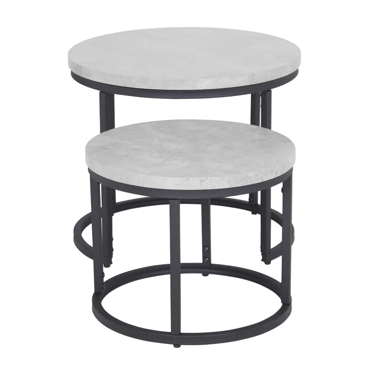 Munich Round Nest of Tables - Marble - Image 2