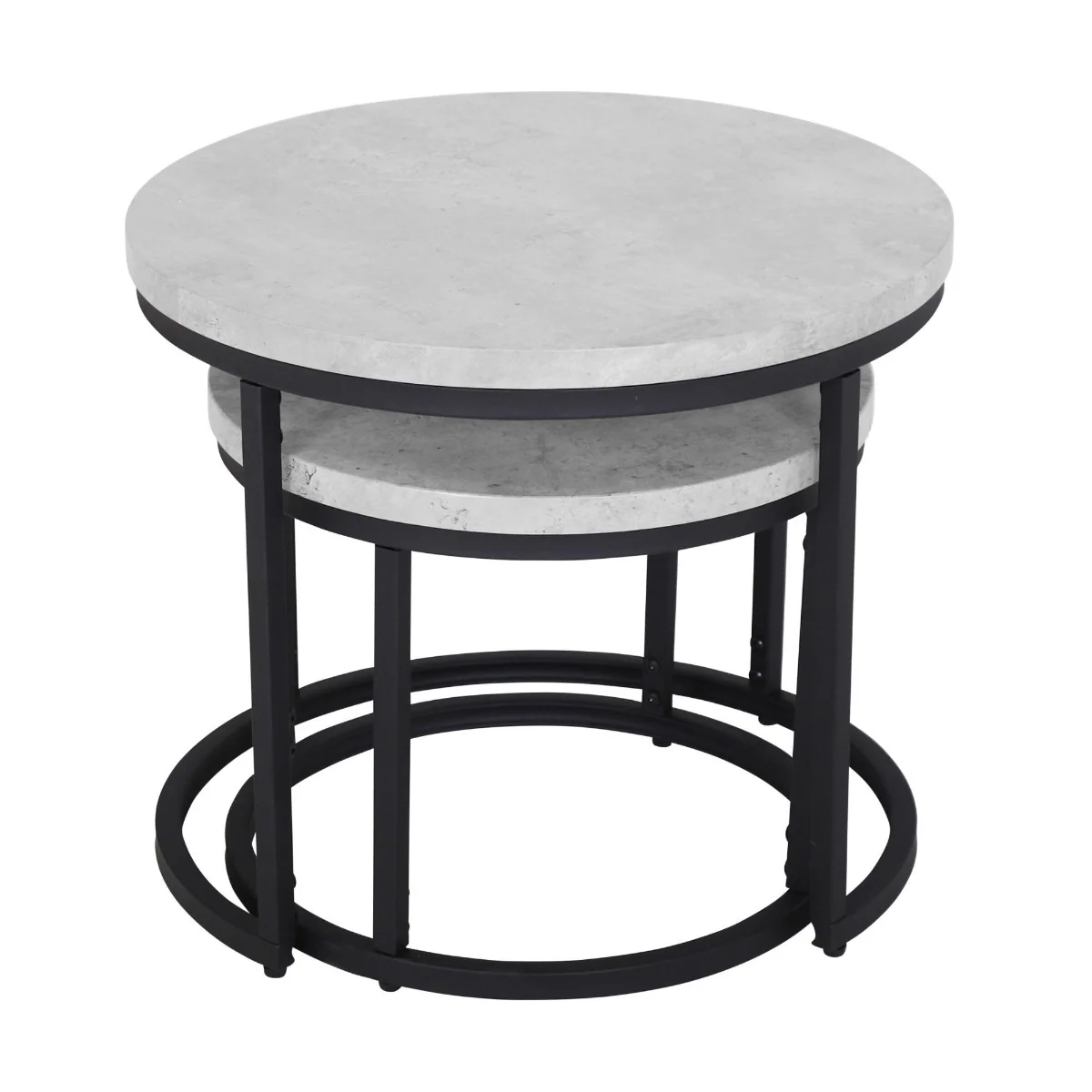 Munich Round Nest of Tables - Marble - Image 3