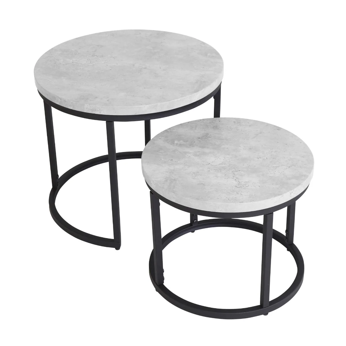 Munich Round Nest of Tables - Marble - Image 4