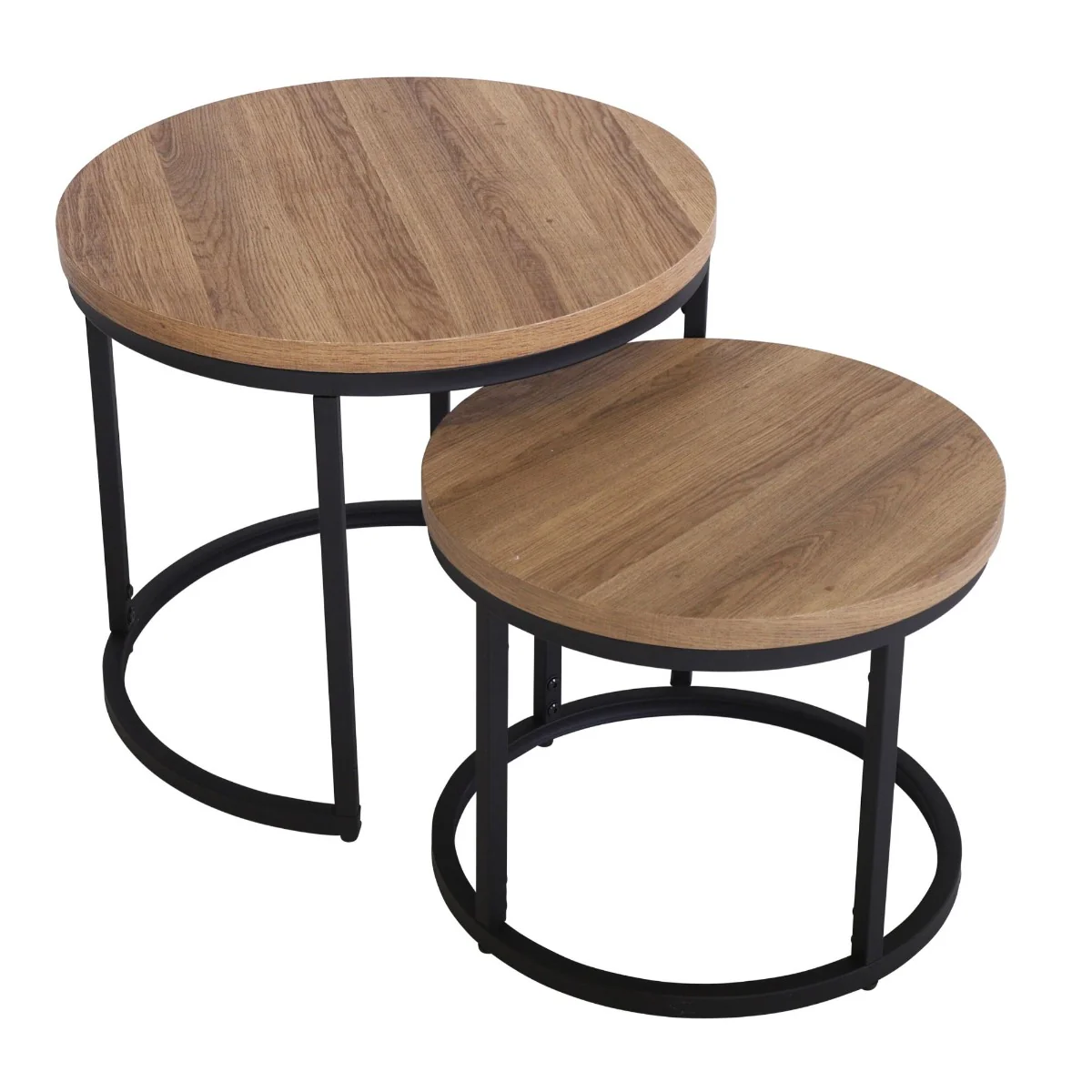 Munich Round Nest of Tables - Oak