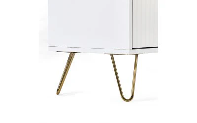 Murano 2 Door 1 Drawer Wardrobe - Matte White - Image 5