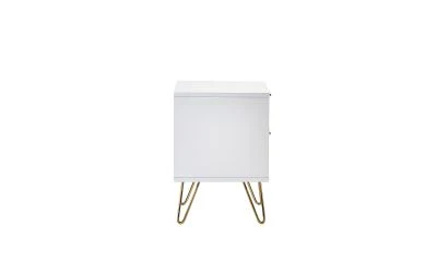 Murano 2 Drawer Bedside Table - Matte White - Image 4