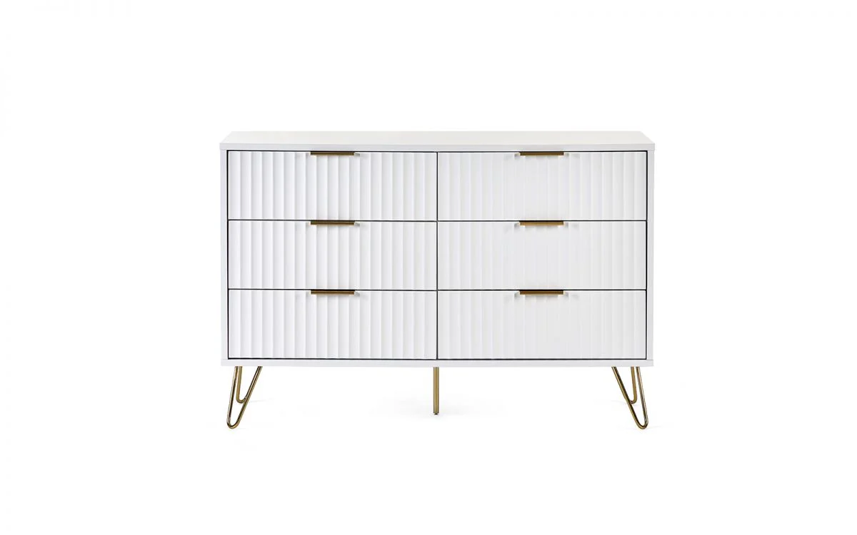 Murano 6 Drawer Chest - Matte White - Image 3