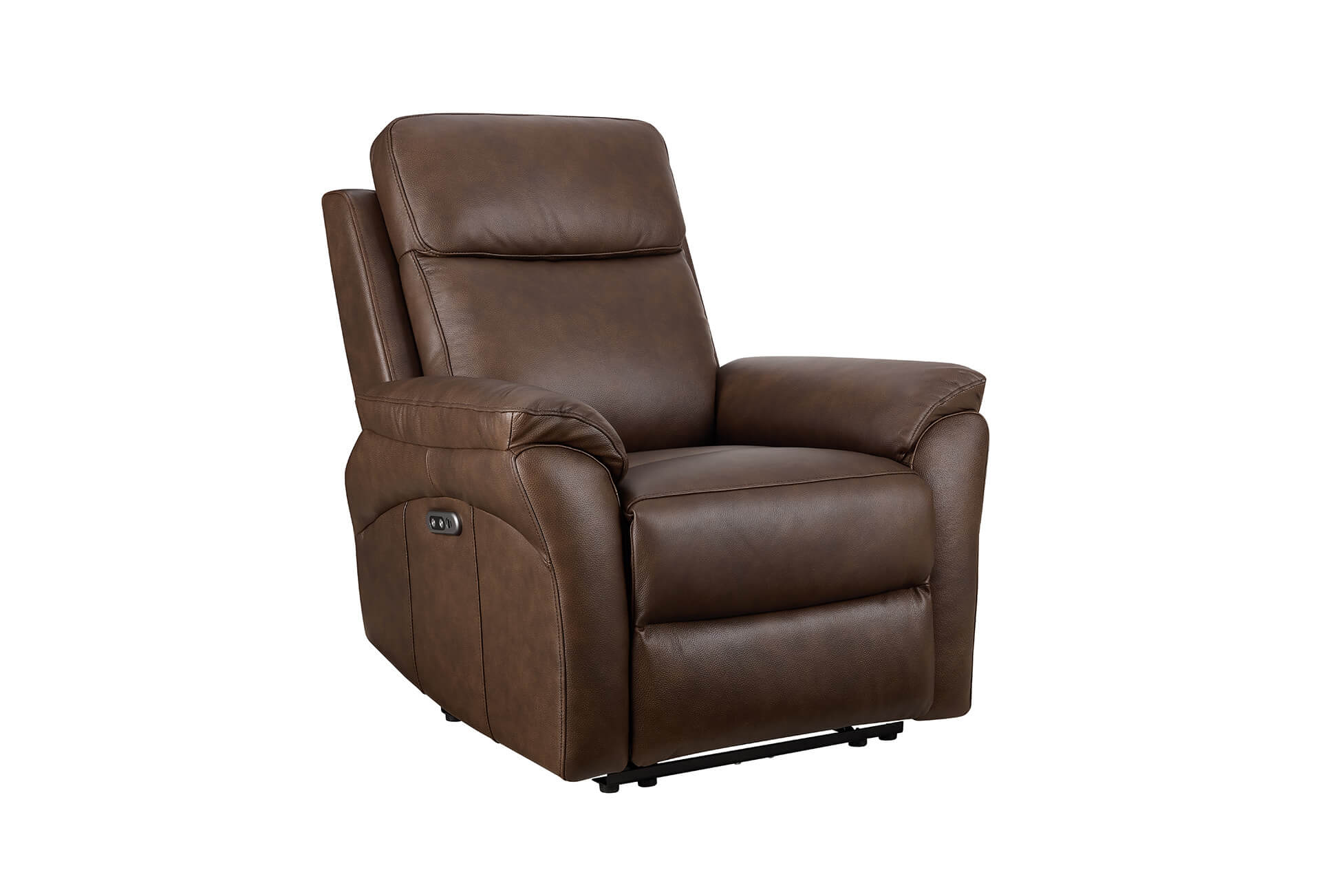 Nardo 1 Seater Electric Recliner – Brown Leather with USB Ports - Image 6